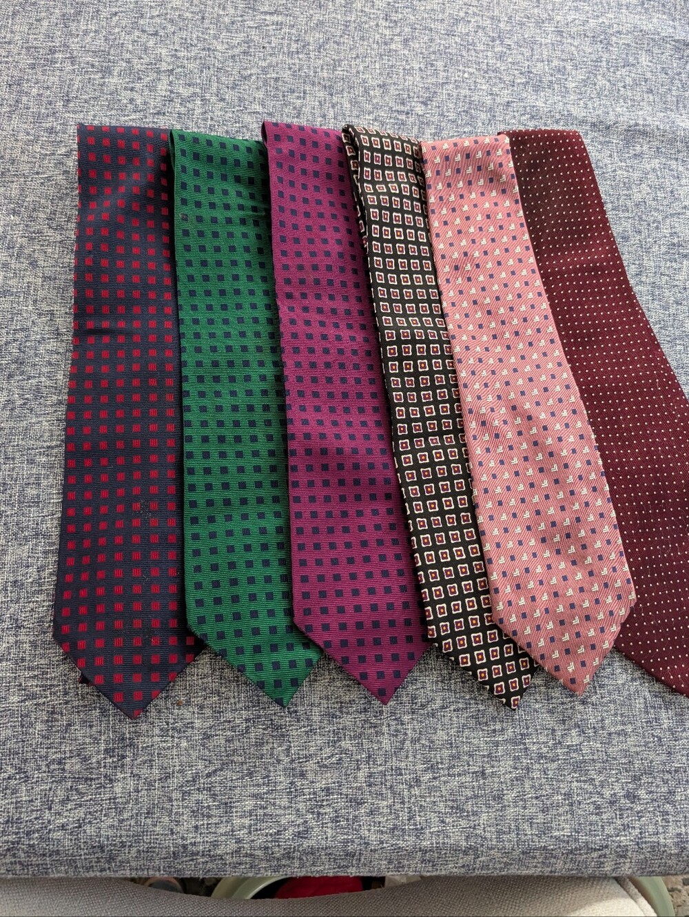 Lot 6 Vintage Polo By Ralph Lauren Classic Silk Men's Ties Made By Hand